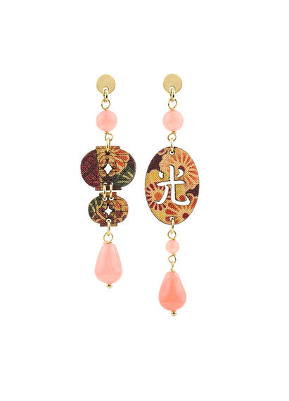 Orecchini Lanterna Mini Arancio Chiaro - Lebole Maison